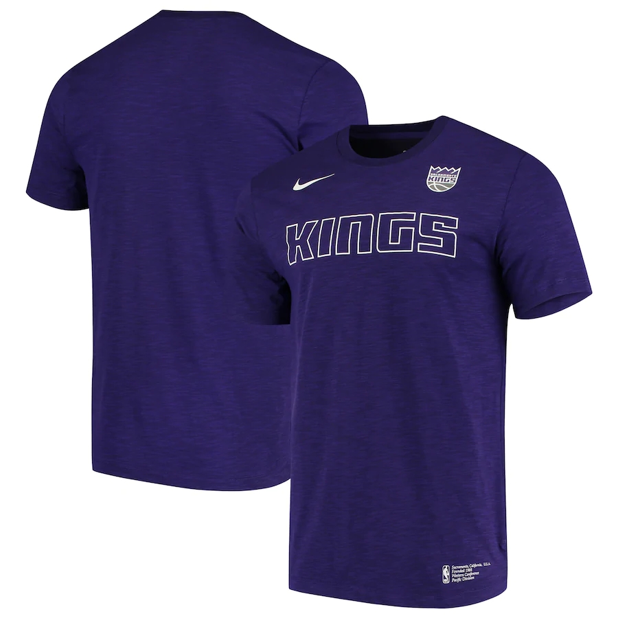 2020 NBA Men Nike Sacramento Kings Heathered Purple Essential Facility Performance TShirt